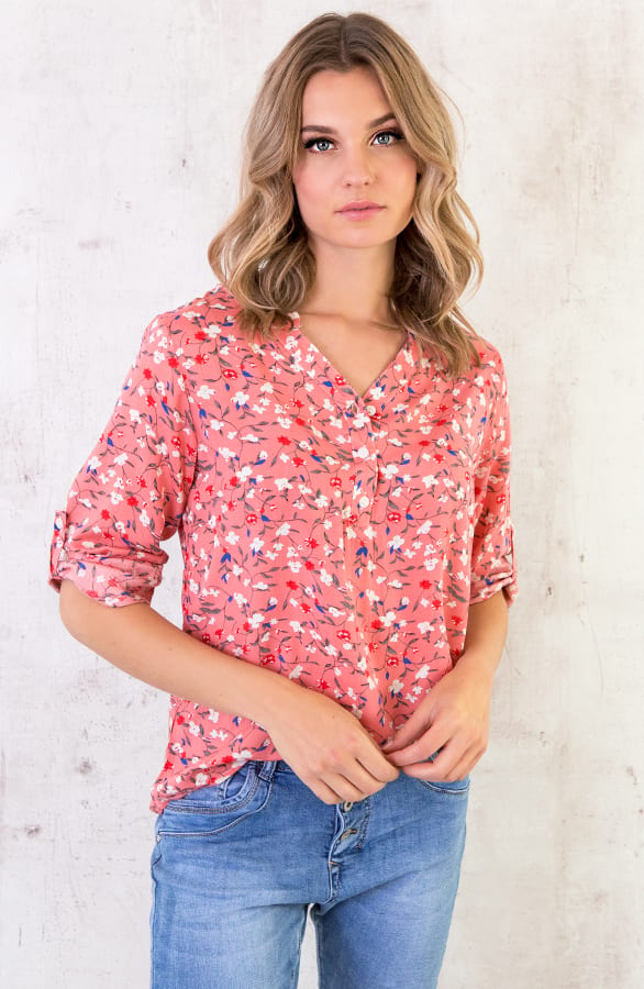 Blouse Bloemen Roze – shoparchief, foto 3