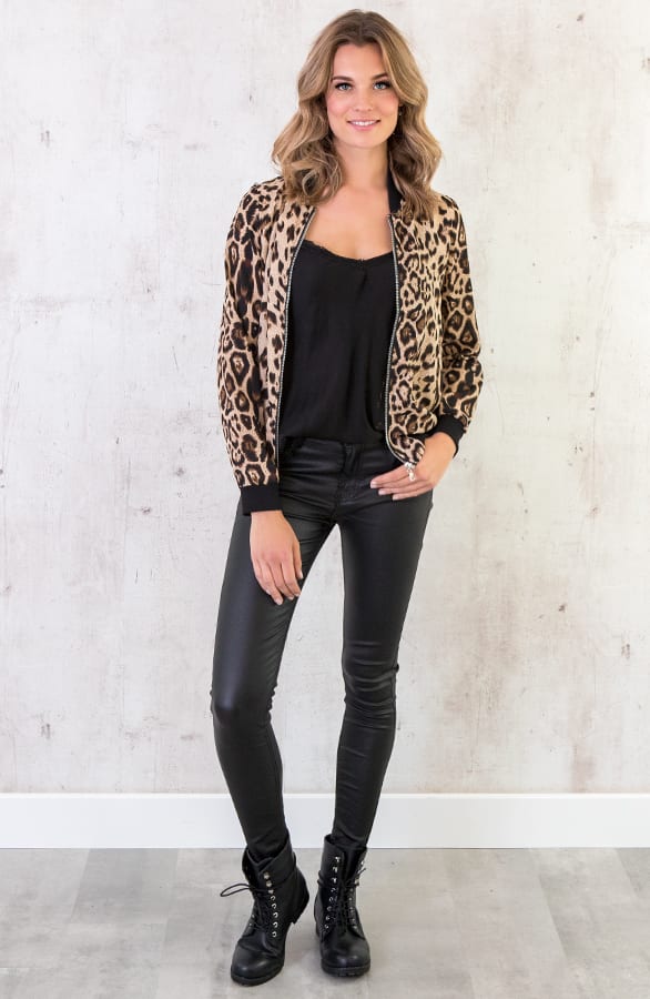 Bomber Jasje Panterprint Bruin – shoparchief, foto 5