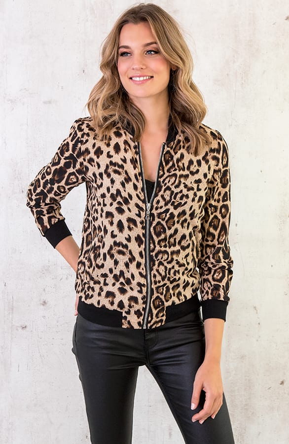 Bomber Jasje Panterprint Bruin – shoparchief, foto 4