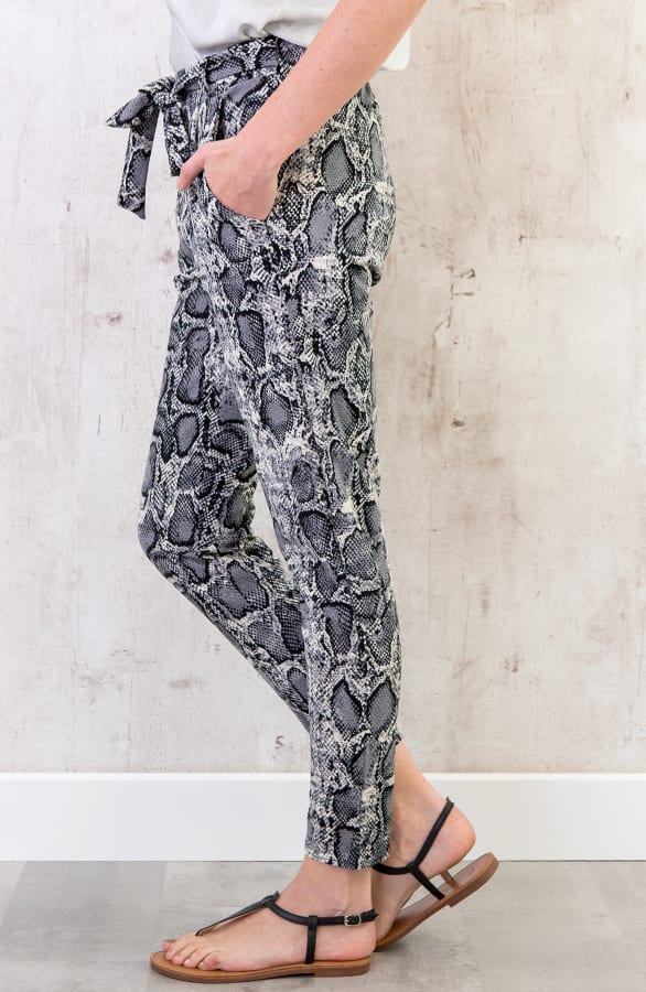 Strik Broek Slangenprint Grijs – shoparchief, foto 3