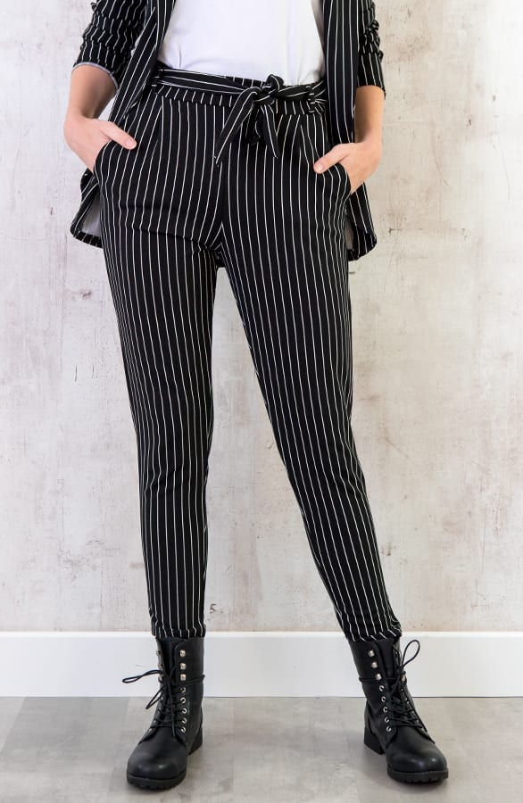 Strik Broek Gestreept Zwart – shoparchief, foto 2