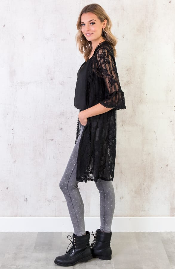 Kanten Vest Zwart – shoparchief, foto 3