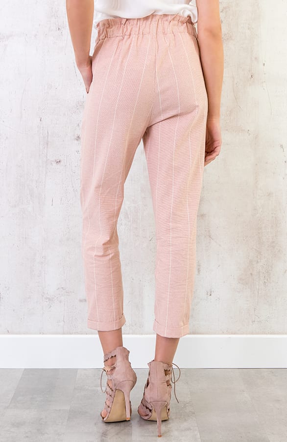 Linnen Broek Gestreept Roze – shoparchief, foto 4