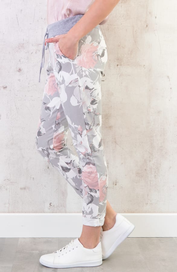 Joggingbroek Bloemen Grijs – shoparchief, foto 2