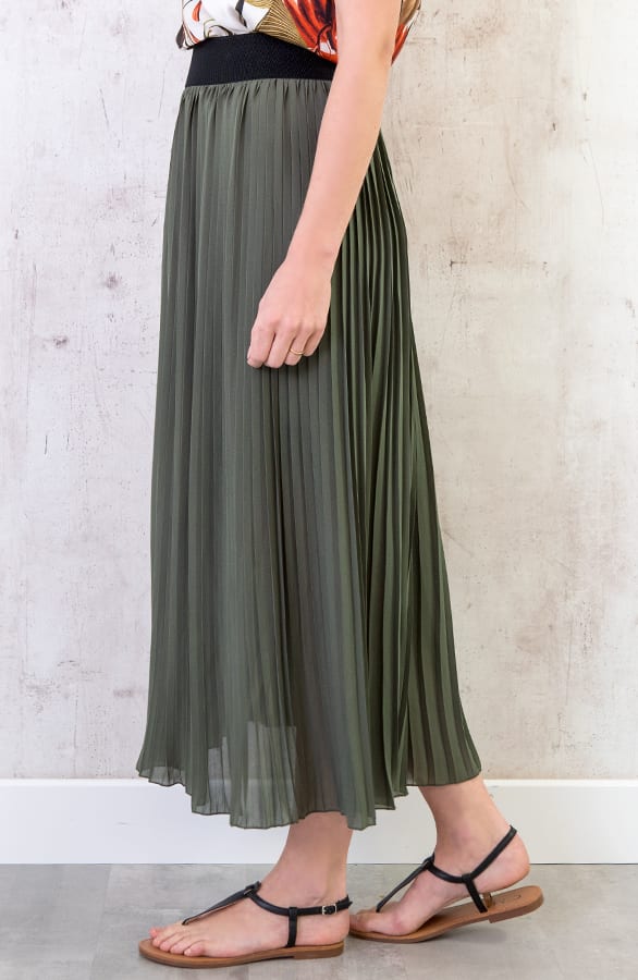 Plooirok Dames Legergroen – shoparchief, foto 4