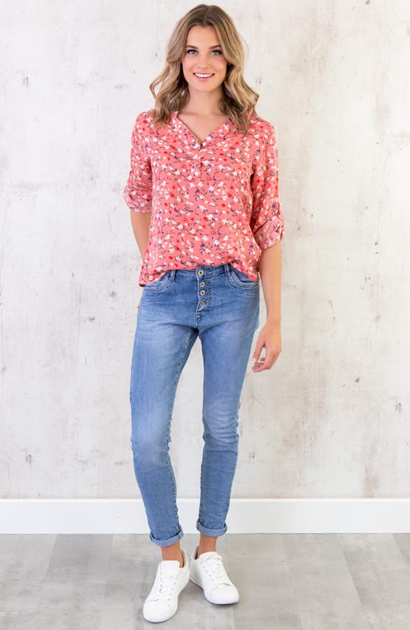 Blouse Bloemen Roze – shoparchief, foto 4