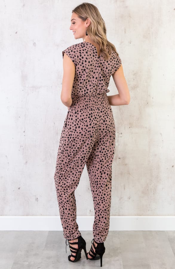 Jumpsuit Print Oud Roze – shoparchief, foto 3