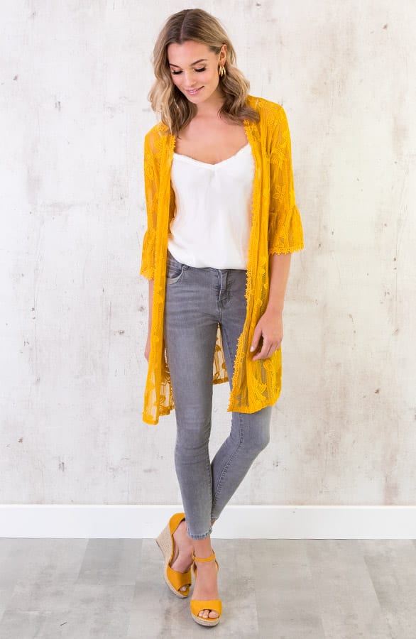 Kanten Vest Okergeel – shoparchief, foto 6