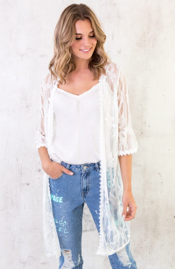 Kanten Vest Wit – shoparchief, foto 6