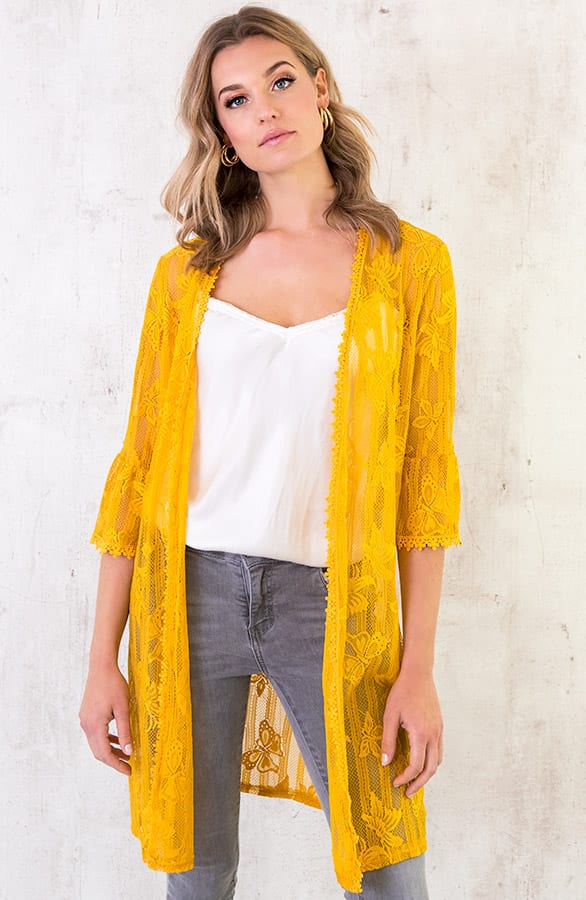 Kanten Vest Okergeel – shoparchief, foto 2