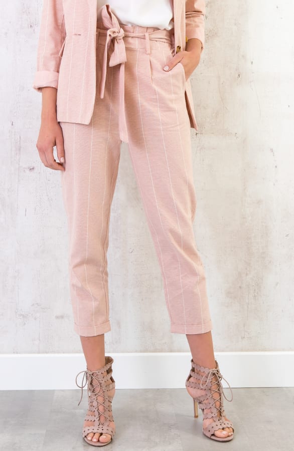Linnen Broek Gestreept Roze – shoparchief, foto 2