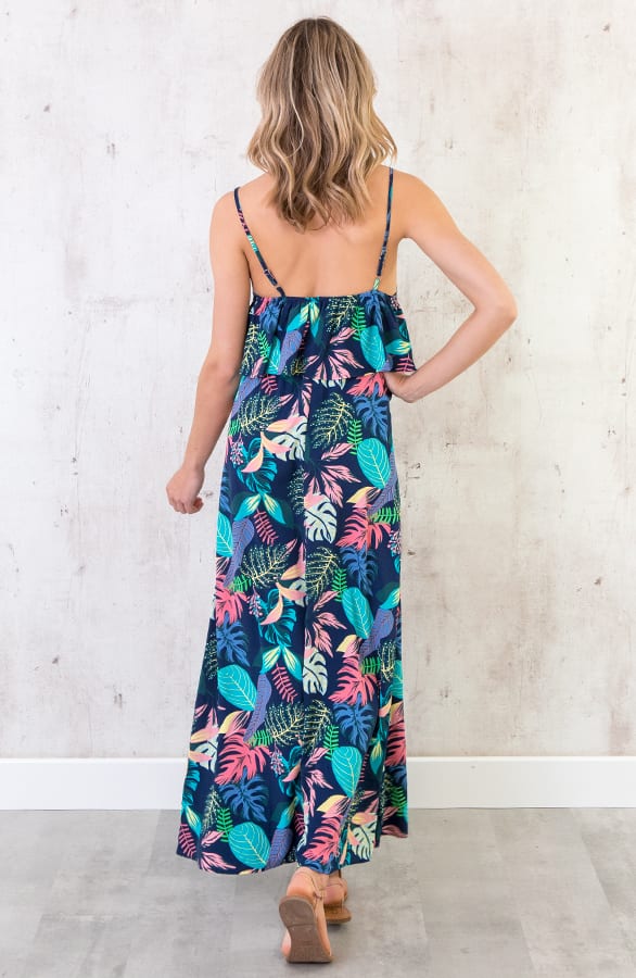 Maxi Palm Jurk Turquoise – shoparchief, foto 5
