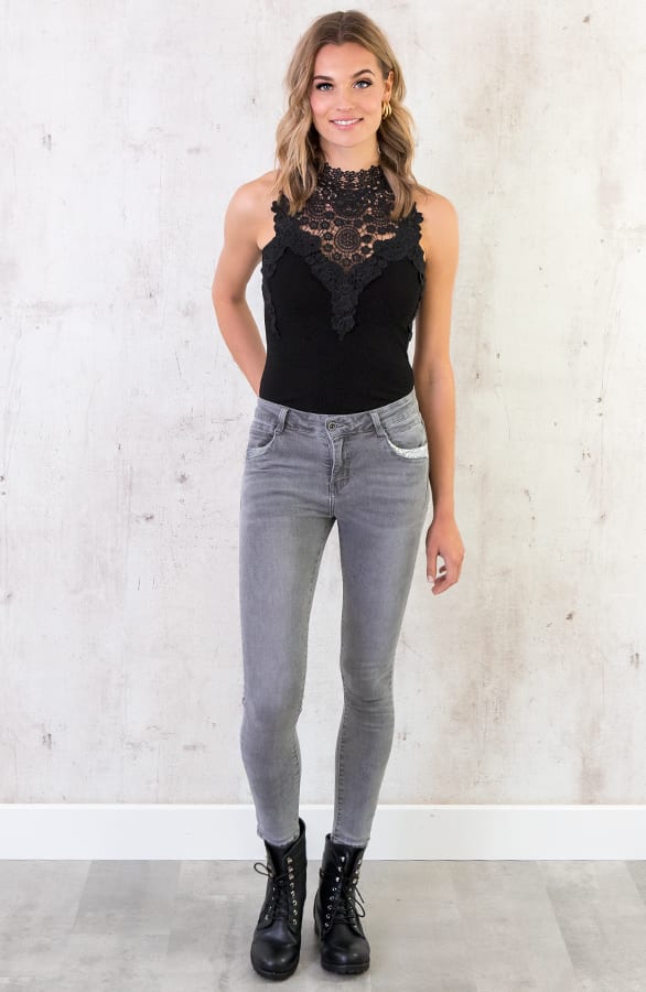 Kanten Body Halter Zwart – shoparchief, foto 3