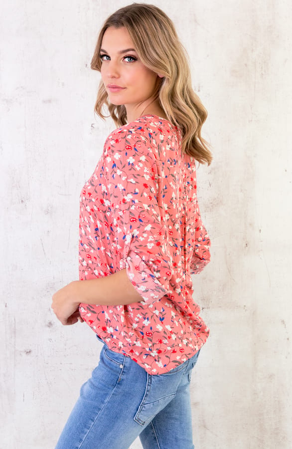 Blouse Bloemen Roze – shoparchief, foto 2