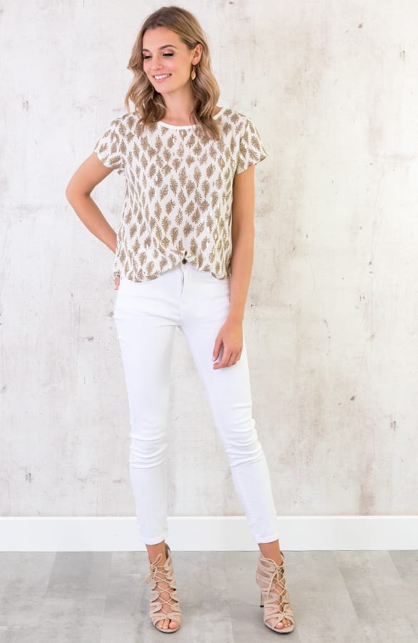 Top Bladprint Wit Goud – shoparchief, foto 7