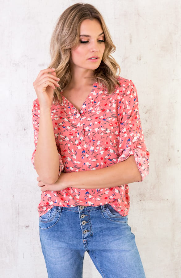 Blouse Bloemen Roze – shoparchief, foto 6