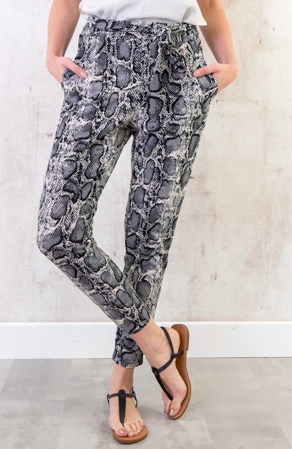 Strik Broek Slangenprint Grijs – shoparchief, foto 2