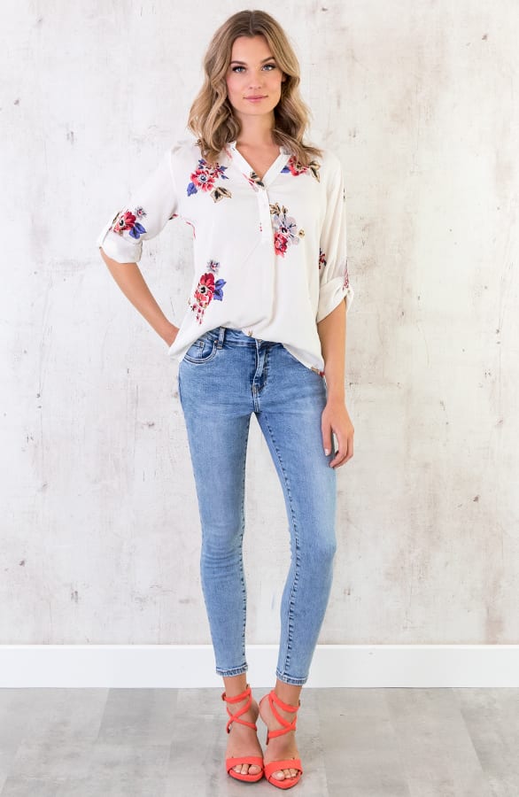 Skinny Spijkerbroek Lichtblauw – shoparchief, foto 6