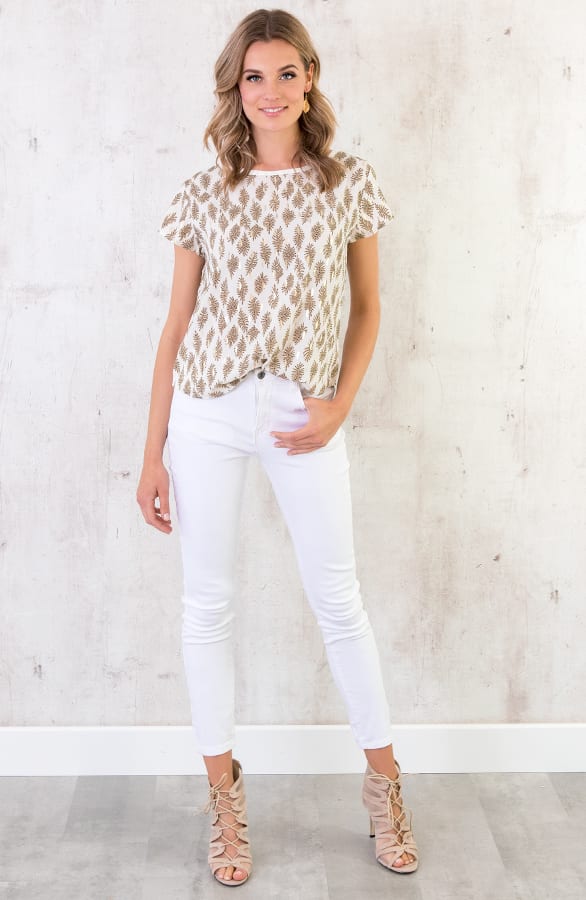 Top Bladprint Wit Goud – shoparchief, foto 4