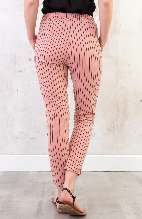 Strik Broek Gestreept Oud Roze – shoparchief, foto 3