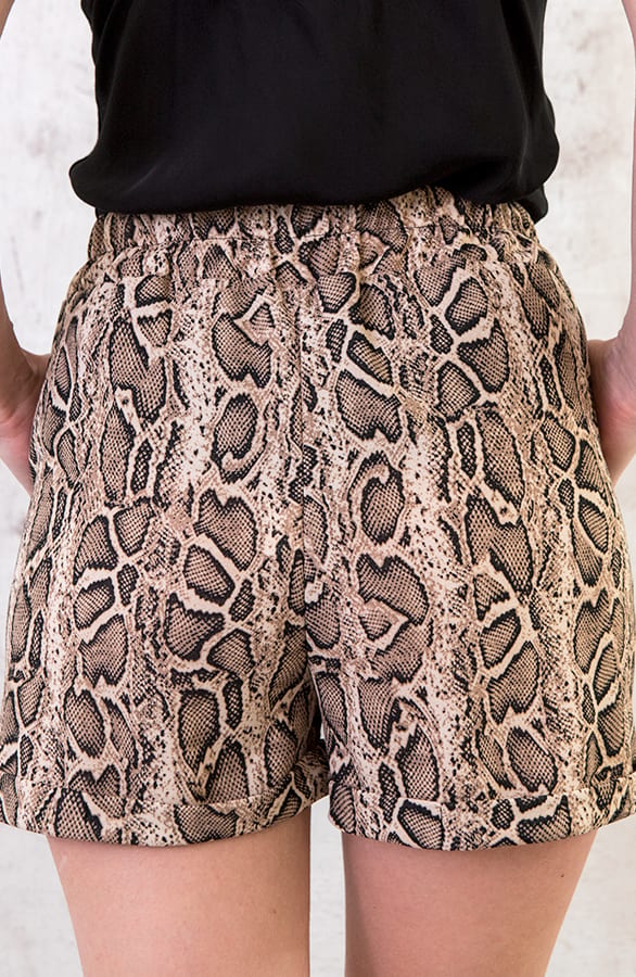 Strik Shorts Slangenprint Bruin – shoparchief, foto 4
