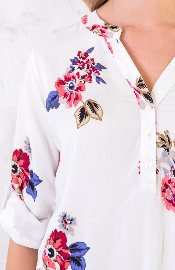 Blouse Bloemen Wit – shoparchief, foto 6