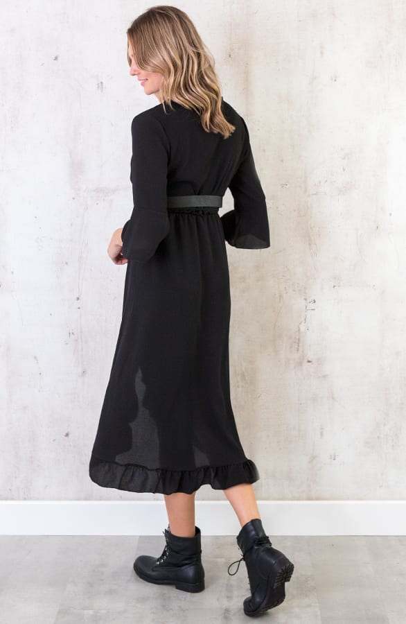 Midi Jurk Zwart – shoparchief, foto 4