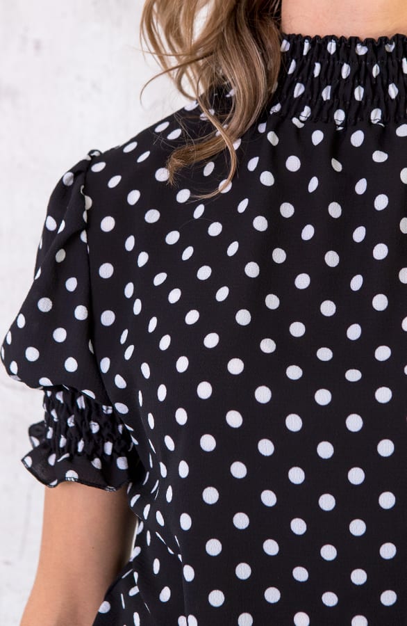 Stippen Col Top Zwart – shoparchief, foto 5