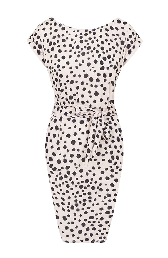 Cheetah Strik Jurk Dames Beige – shoparchief, foto 1