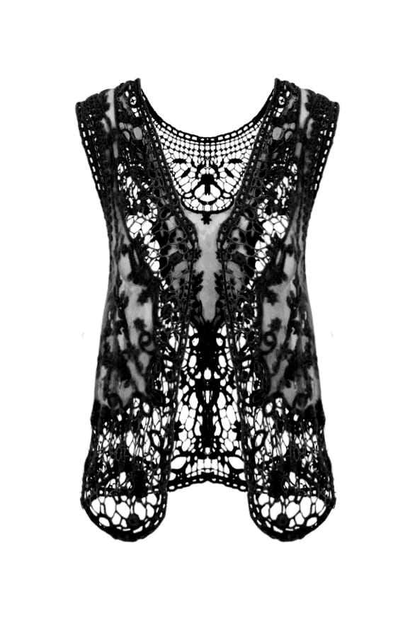 Kanten Gilet Zwart – shoparchief, foto 1