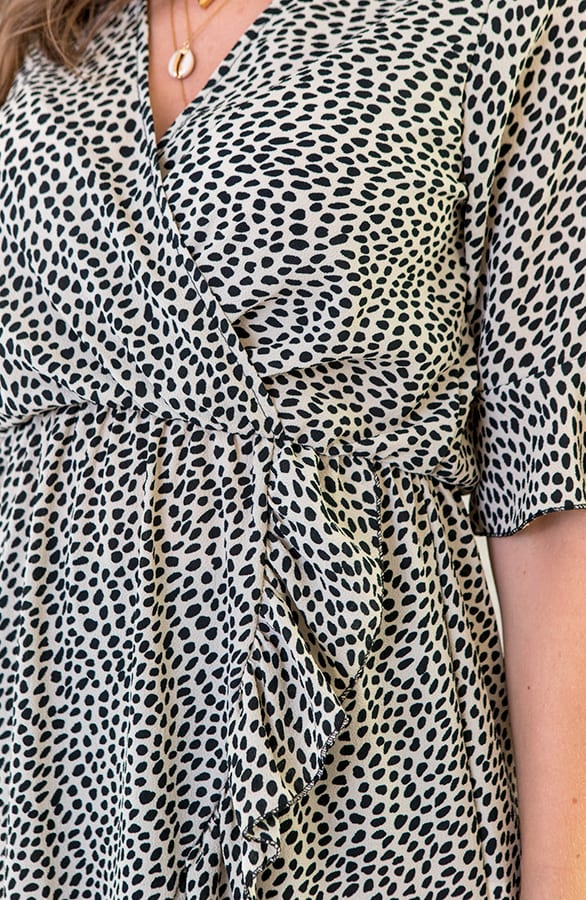 Jurk Cheetah Dames Beige – shoparchief, foto 4