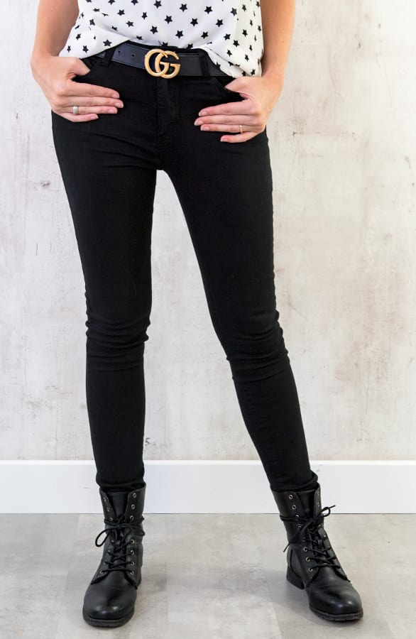 Pailletten Jeans Zwart – shoparchief, foto 2
