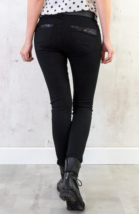 Pailletten Jeans Zwart – shoparchief, foto 5