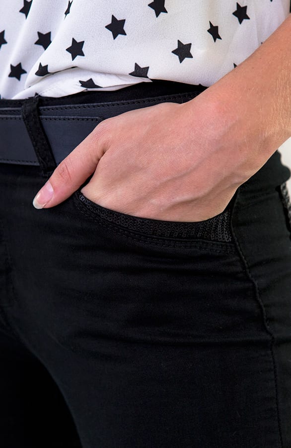 Pailletten Jeans Zwart – shoparchief, foto 4