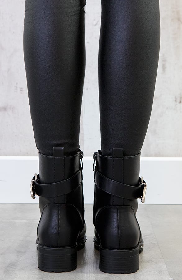 Biker Boots Zwart Rits – shoparchief, foto 4