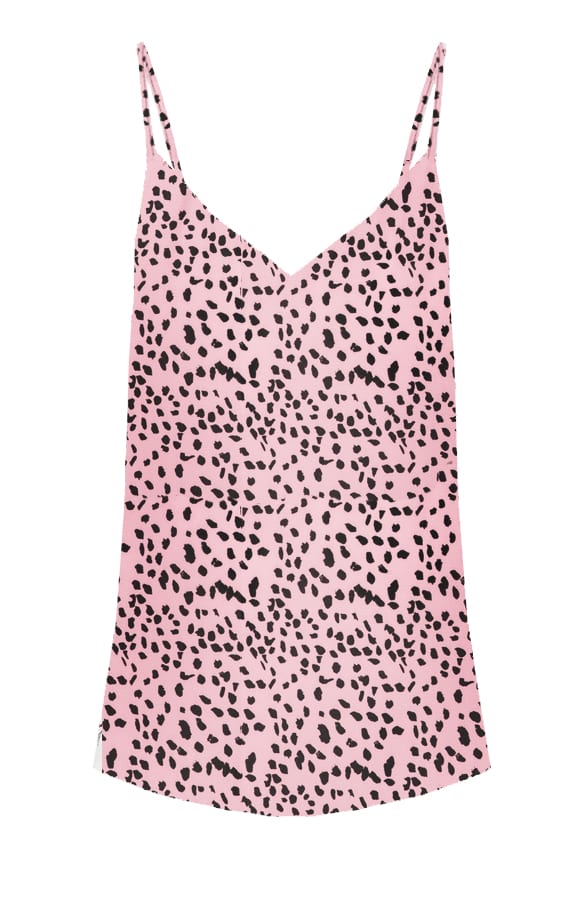 Cheetah Spaghetti Top Roze – shoparchief, foto 1