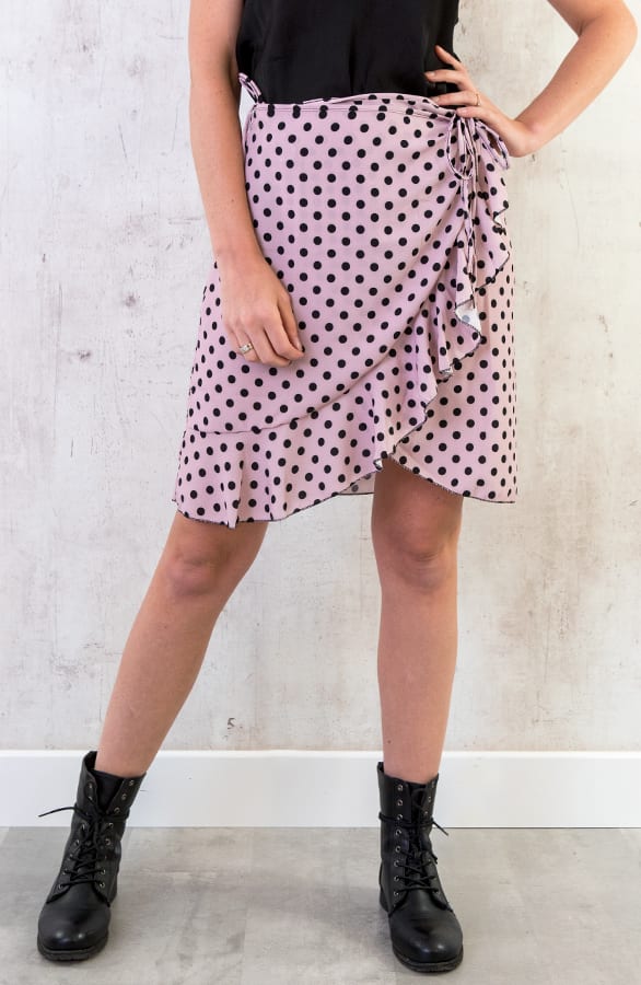 Stippen Wikkelrok Oud Roze – shoparchief, foto 2