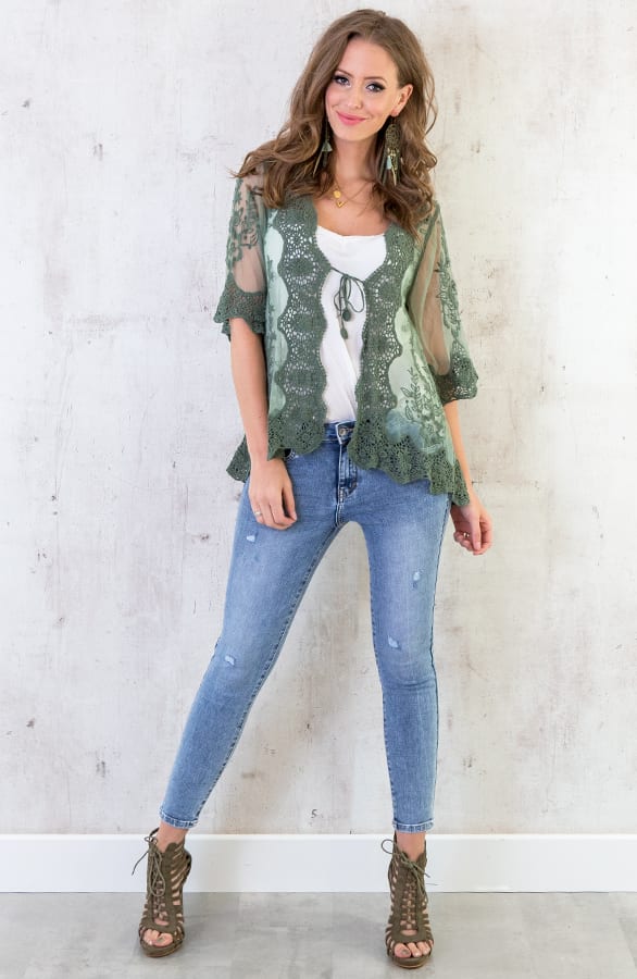 Vest Kant Legergroen – shoparchief, foto 3