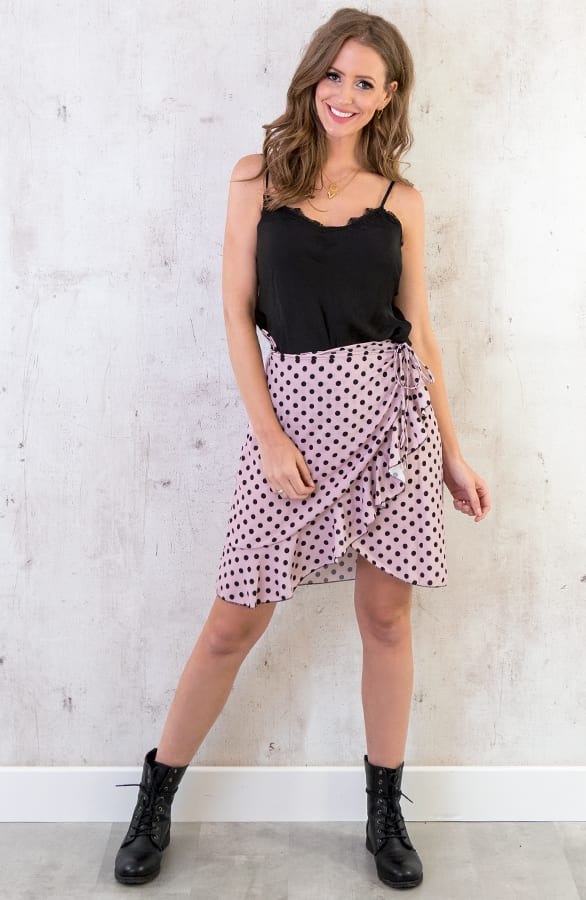 Stippen Wikkelrok Oud Roze – shoparchief, foto 3