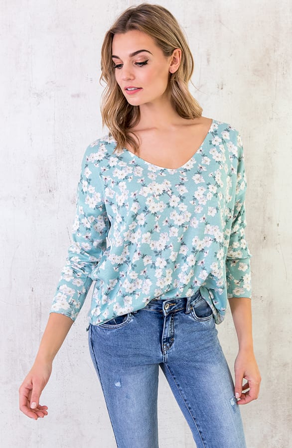 Bloemen Trui Mint – shoparchief, foto 2