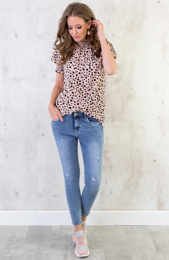 Cheetah Col Top Oud Roze – shoparchief, foto 5