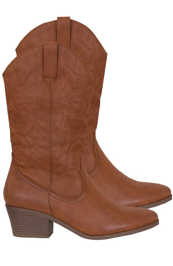Cowboylaarzen Leer Cognac – shoparchief, foto 1