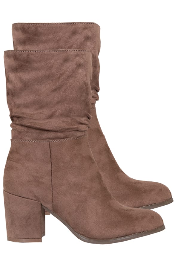 Suede Enkellaarzen Met Hak – shoparchief, foto 1