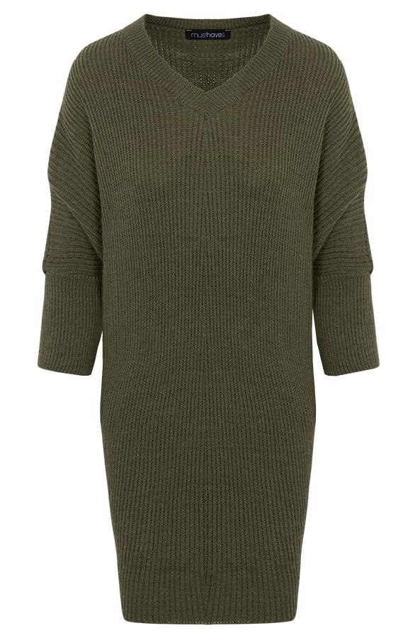 Gebreide Oversized Trui Legergroen – shoparchief, foto 1