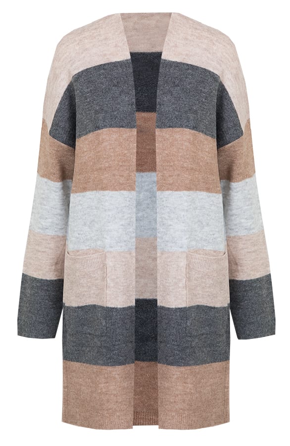 Gestreept Vest Taupe – shoparchief, foto 1
