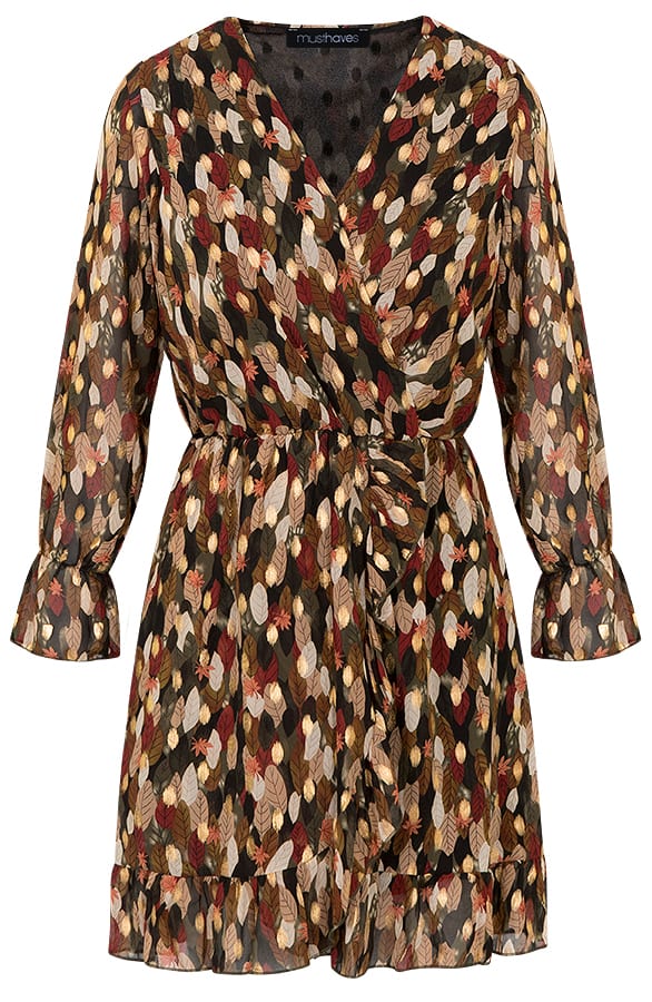 Golden Leaves Jurk Legergroen – shoparchief, foto 1