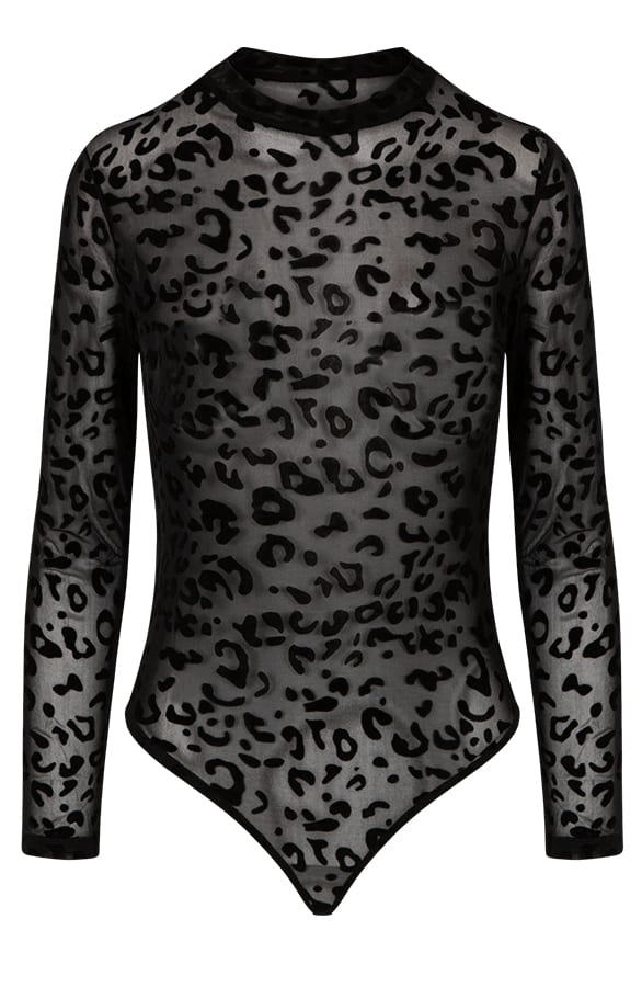 Panterprint Body Velours Zwart – shoparchief, foto 1