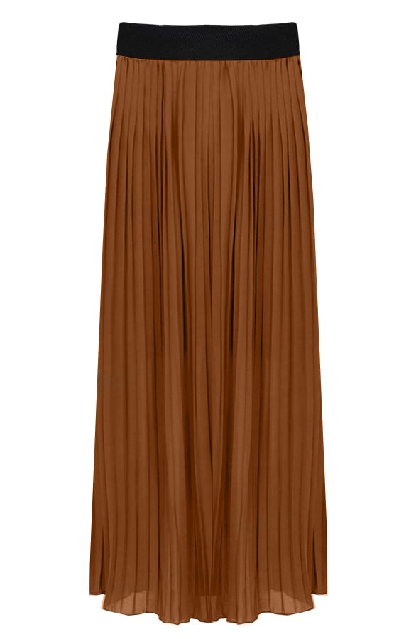 Plooirok Dames Cognac – shoparchief, foto 1