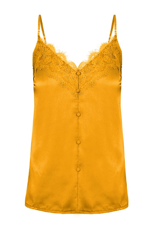 Spaghetti Top Kant Okergeel – shoparchief, foto 1