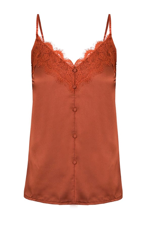 Spaghetti Top Kant Terracotta – shoparchief, foto 1